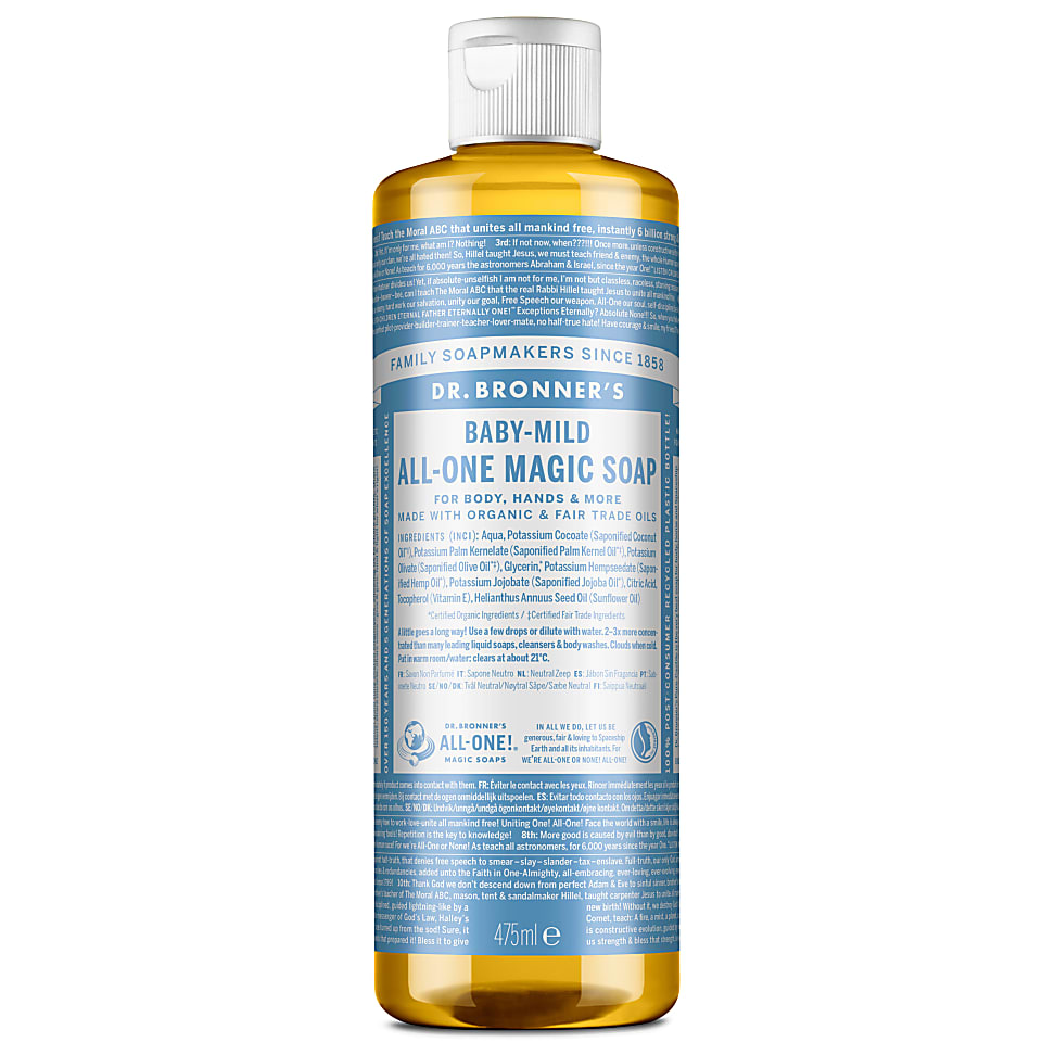 DR. BRONNER'S BABY UNSCENTED PURE-CASTILE LIQUID SOAP - 473ml ...